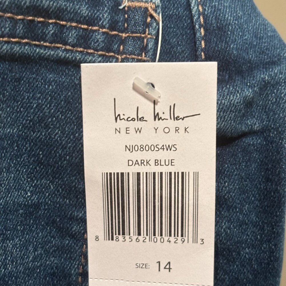 Nicole miller New York Women Nomad Super High Rise Flare Jeans Sz 14/ Blue - Picture 12 of 12